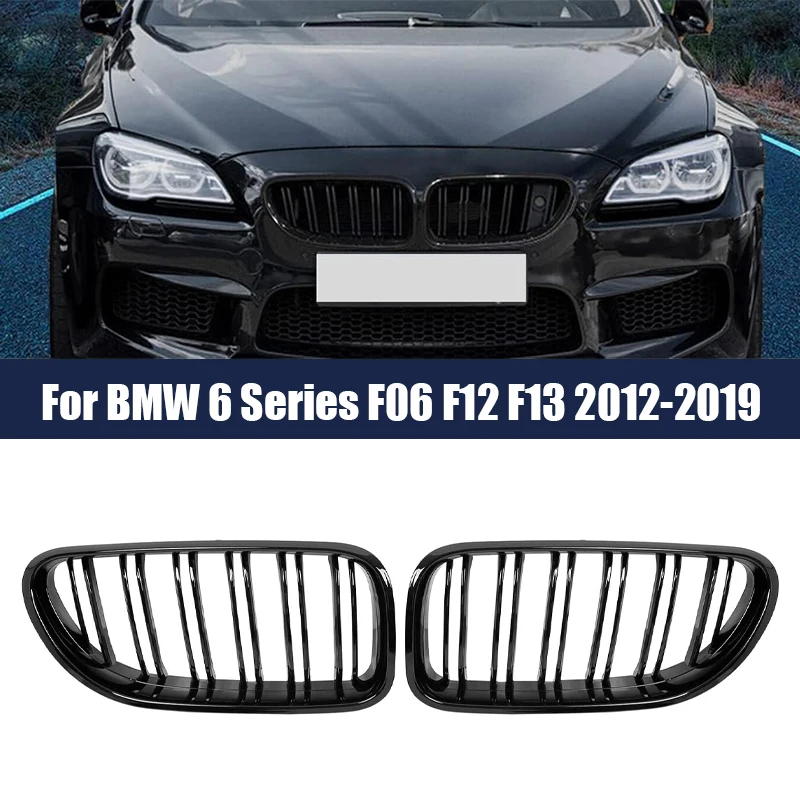 2 Pcs Car Front Bumper Kidney Grill for BMW M6 F06 F12 F13 6-Series 2012-2019 Glossy Black Matte Black Double Slat Grille 
2 Pcs Car Front Bumper Kidney Grill for BMW M6 F06 F12 F13 6-Series 2012-2019 Glossy Black Matte Black Double Slat Grille