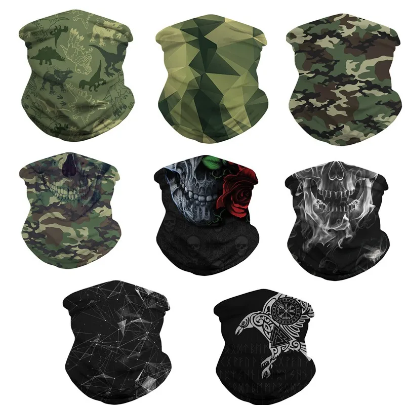 

Camouflage Bandana Neck Gaiter Tubular Scarf Half Mask Tactical Balaclava Headgear Sport Headband Opaska Braga Cuello Face Cover