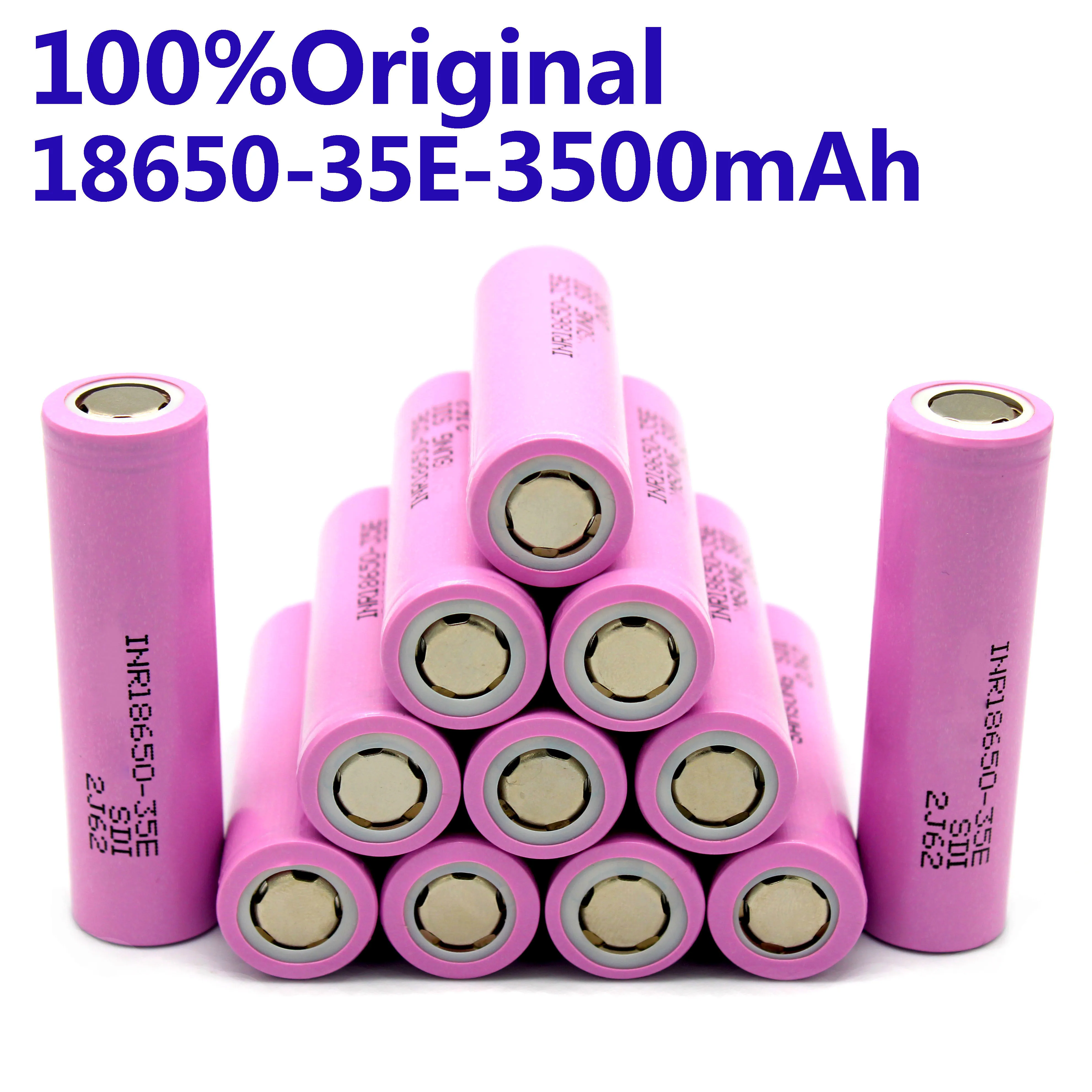 100% Original for 18650 3500mAh 25A Discharge INR18650 35E 3500mAh 18650 Battery Li-ion 3.7v Rechargable Battery
100% Original for 18650 3500mAh 25A Discharge INR18650 35E 3500mAh 18650 Battery Li-ion 3.7v Rechargable Battery