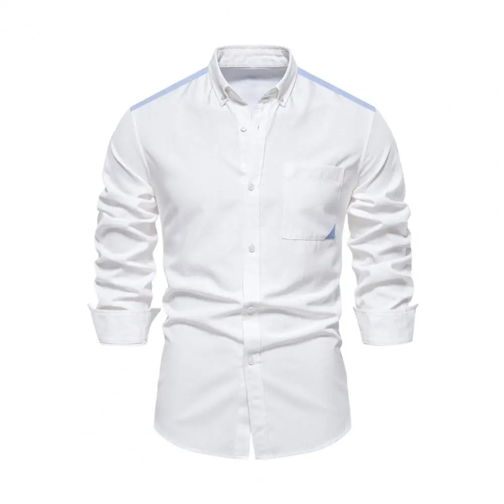 Men Office Shirt Elegant Men's Formal Shirt for Spring Fall with Slim Fit Lapel Collar Single-breasted Design for Business
Men Office Shirt Elegant Men's Formal Shirt for Spring Fall with Slim Fit Lapel Collar Single-breasted Design for Business