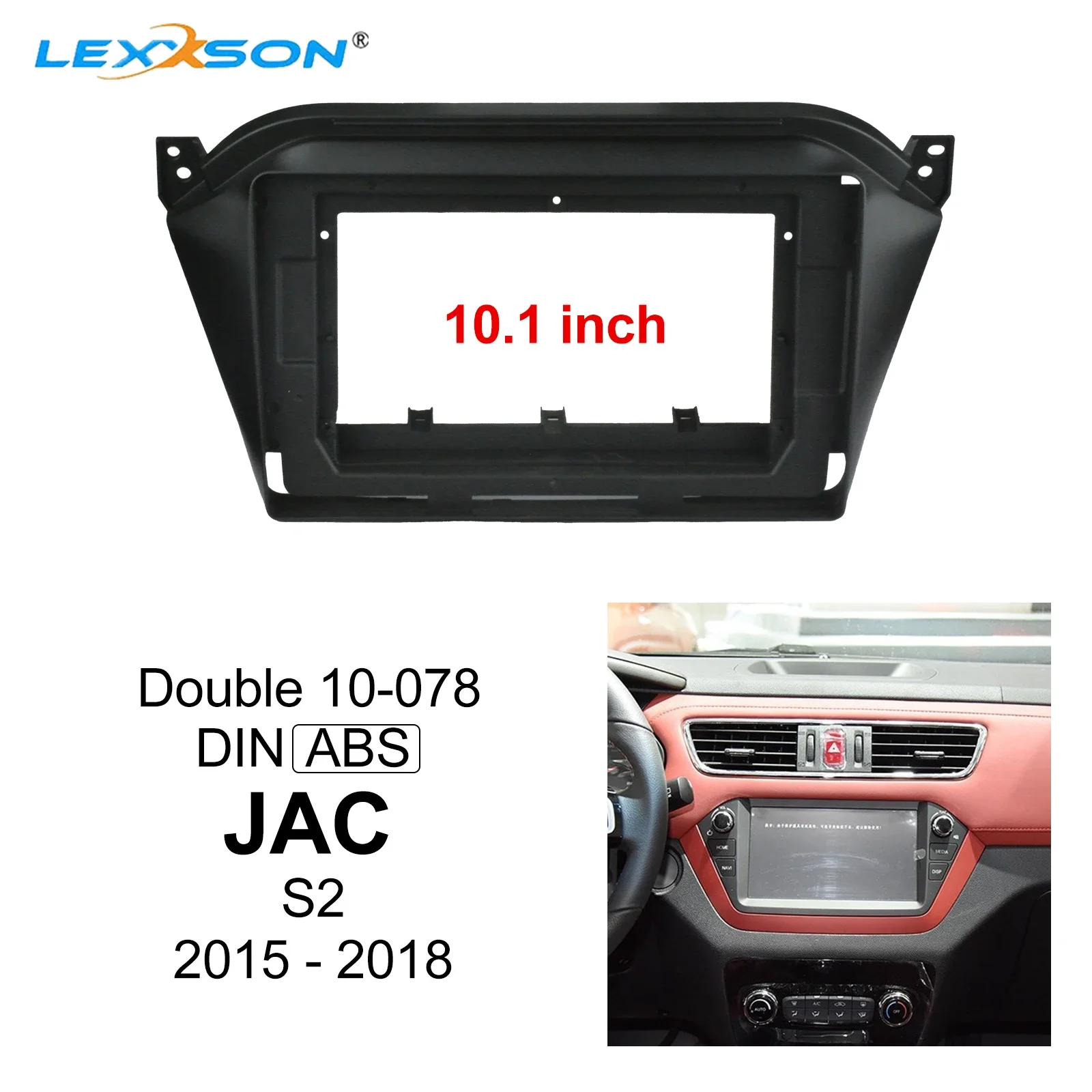 

10.1 Inch Car Fascia For JAC S2 2015 - 2018 Double Din Car dvd Fascias Frame Audio Fitting Adaptor Facia Panel Dashboard