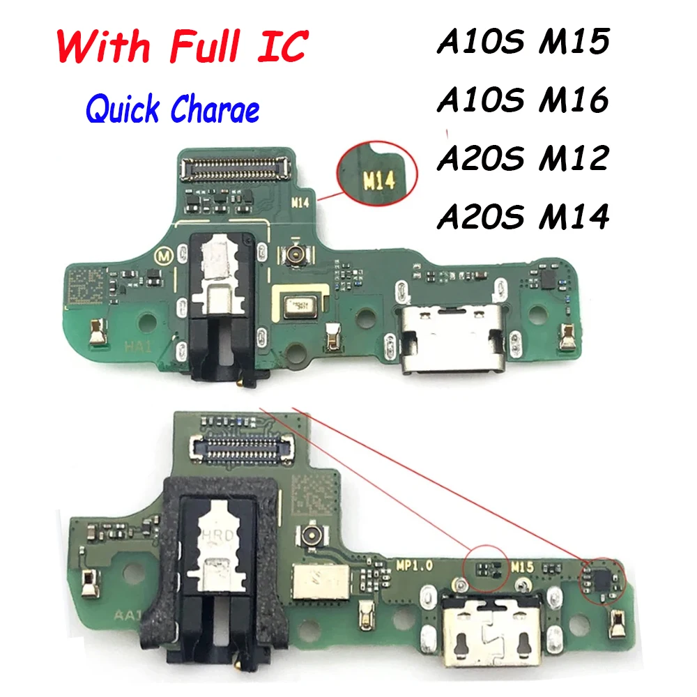 

10Pcs Tested USB Port Charger Dock Connector Charging Board Flex Cable For Samsung A10S M15 A20S M12 With Mic Microphone Parts