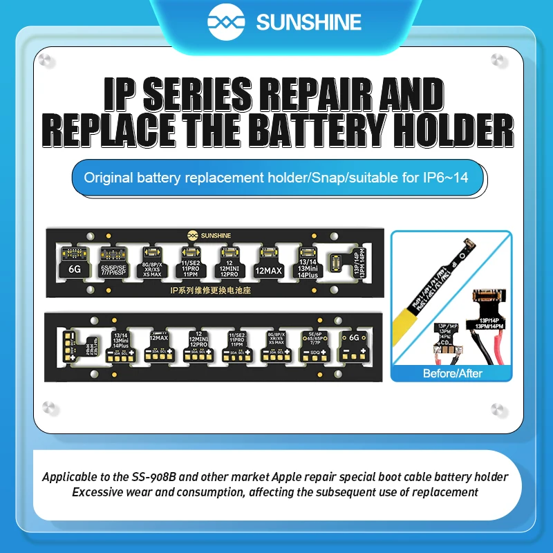 

SUNSHINE IP Series Original Battery Replacement Holder Suit for IP6-14 Applicable to SS-908B Battery Maintenance Buckle