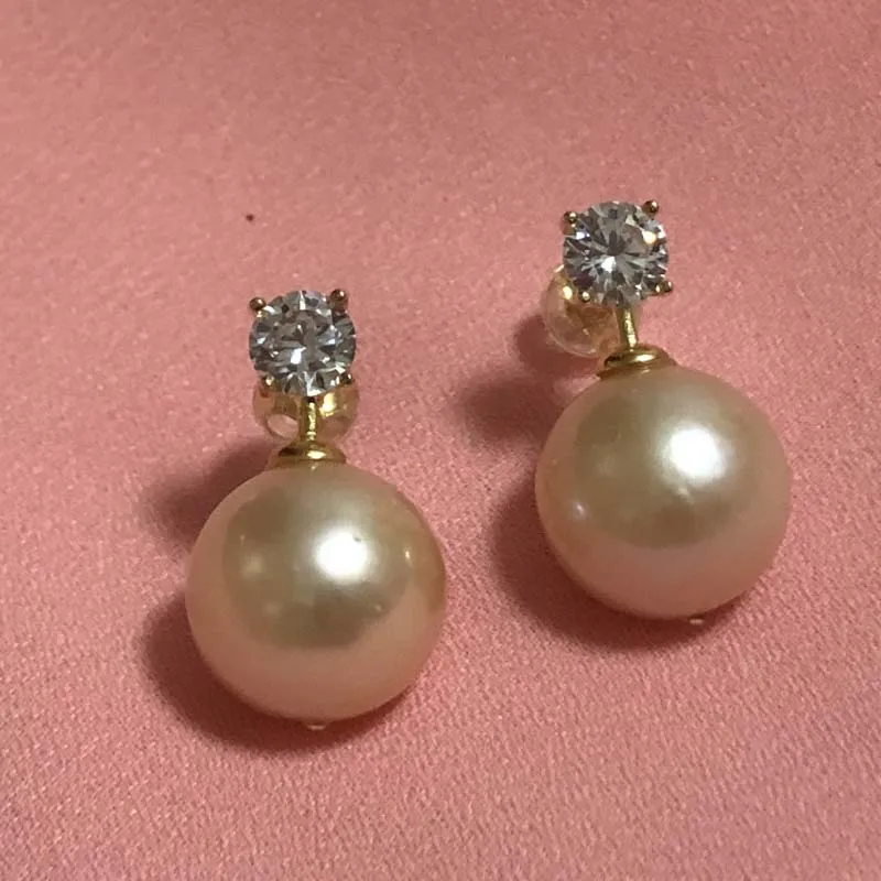 ELEISPL JEWELRY 12mm Round Natural Light Pink FW Pearl Earring Zircon Stud #2300131
ELEISPL JEWELRY 12mm Round Natural Light Pink FW Pearl Earring Zircon Stud #2300131