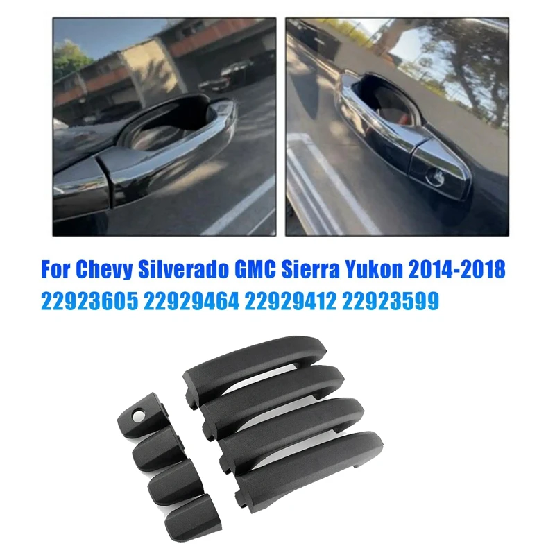 4 шт. наружные дверные ручки, Натяжной чехол 22923605 22929412 для Chevy Silverado GMC Sierra Yukon 2014-2018 22929464
4 шт. наружные дверные ручки, Натяжной чехол 22923605 22929412 для Chevy Silverado GMC Sierra Yukon 2014-2018 22929464