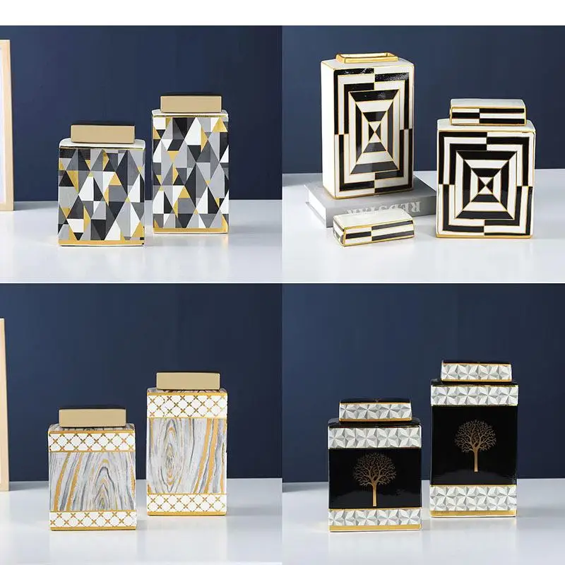 Multi-style Rectangle Ceramic Jars with Lid Creativity Flowers Vase Flower Arrangement Storage Jar Home Cosmetic Containers
Multi-style Rectangle Ceramic Jars with Lid Creativity Flowers Vase Flower Arrangement Storage Jar Home Cosmetic Containers