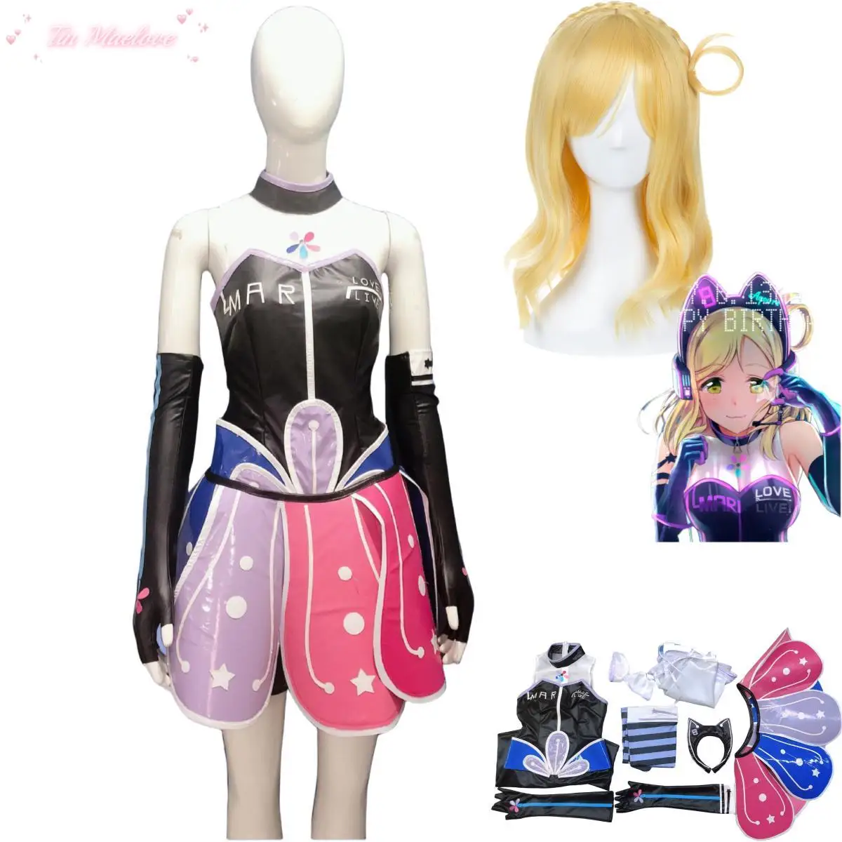 Аниме LoveLive!Sunshine! Женский костюм для косплея Aqours, черный костюм для косплея Мэри о'хара
Аниме LoveLive!Sunshine! Женский костюм для косплея Aqours, черный костюм для косплея Мэри о'хара