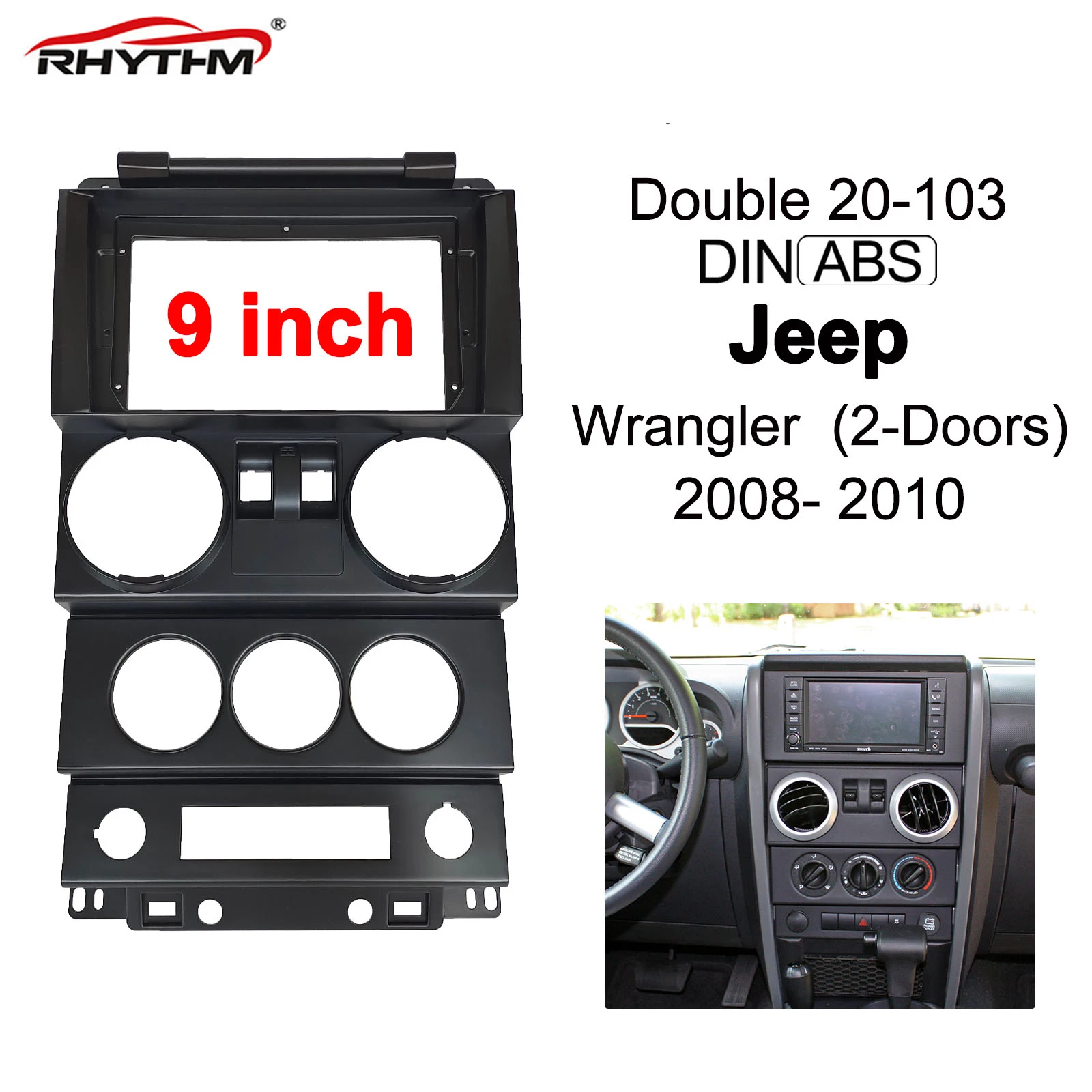 9 Inch Car Fascia for Jeep Wrangler 2008-2010 LHD Double Din Dashboard Install Panel Trim Refitting Car Radio DVD Frame Kits
9 Inch Car Fascia for Jeep Wrangler 2008-2010 LHD Double Din Dashboard Install Panel Trim Refitting Car Radio DVD Frame Kits