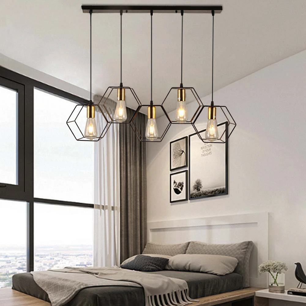 

Креативные металлические геометрические светодиодные люстры в скандинавском стиле для гостиной, столовой, стола, подвесные светильники, комнатный домашний декор, подвесное освещение