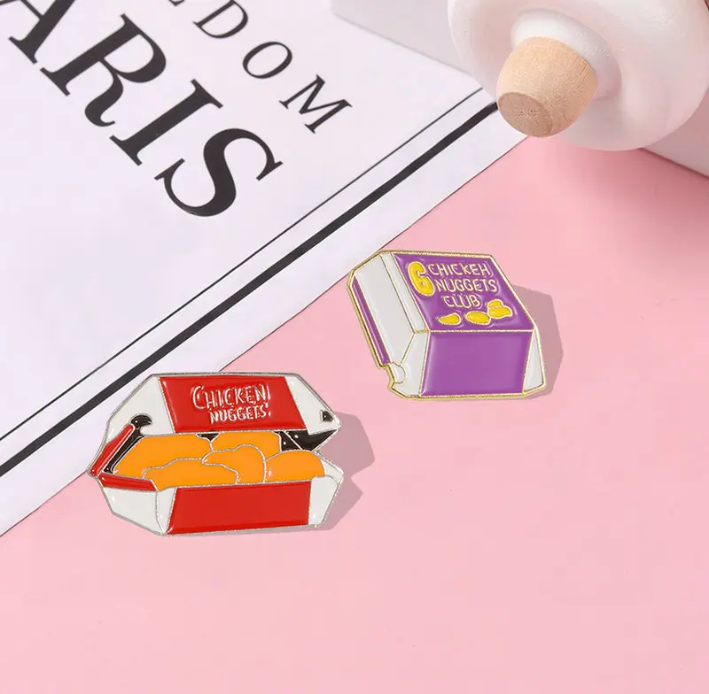 Chicken Nuggets Enamel Pin Custom Food Brooches Bag Clothes Lapel Pin Button Badge Cartoon Jewelry Gift for Kids Friends
Chicken Nuggets Enamel Pin Custom Food Brooches Bag Clothes Lapel Pin Button Badge Cartoon Jewelry Gift for Kids Friends