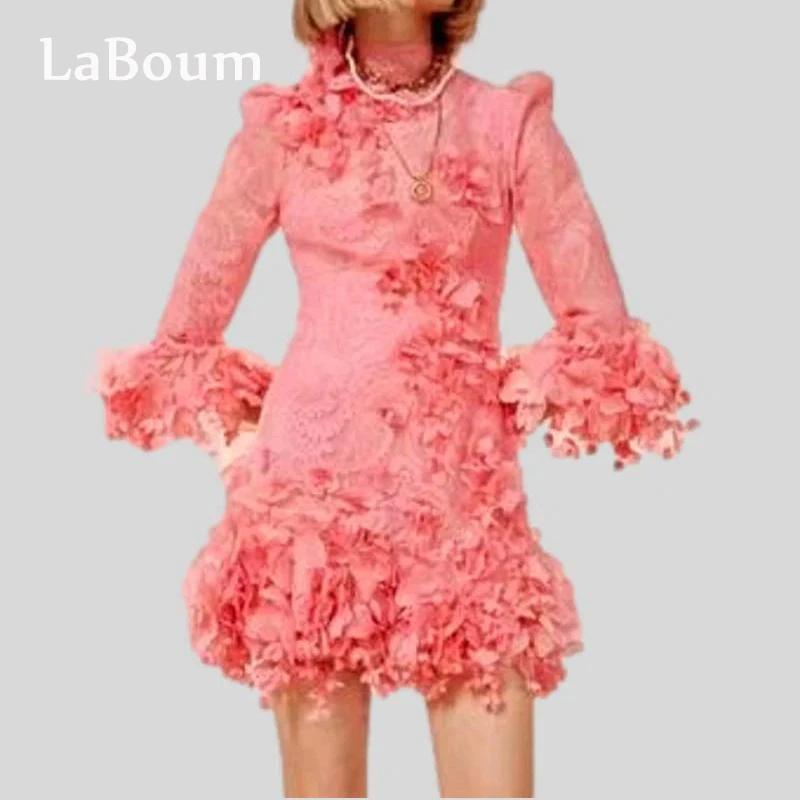 LaBoum Elegant Prom Dresses 3D Flowers Appliques Halter Puffy Sleeves A-line Formal Cocktail Evening Party Gowns vestido de gala
LaBoum Elegant Prom Dresses 3D Flowers Appliques Halter Puffy Sleeves A-line Formal Cocktail Evening Party Gowns vestido de gala