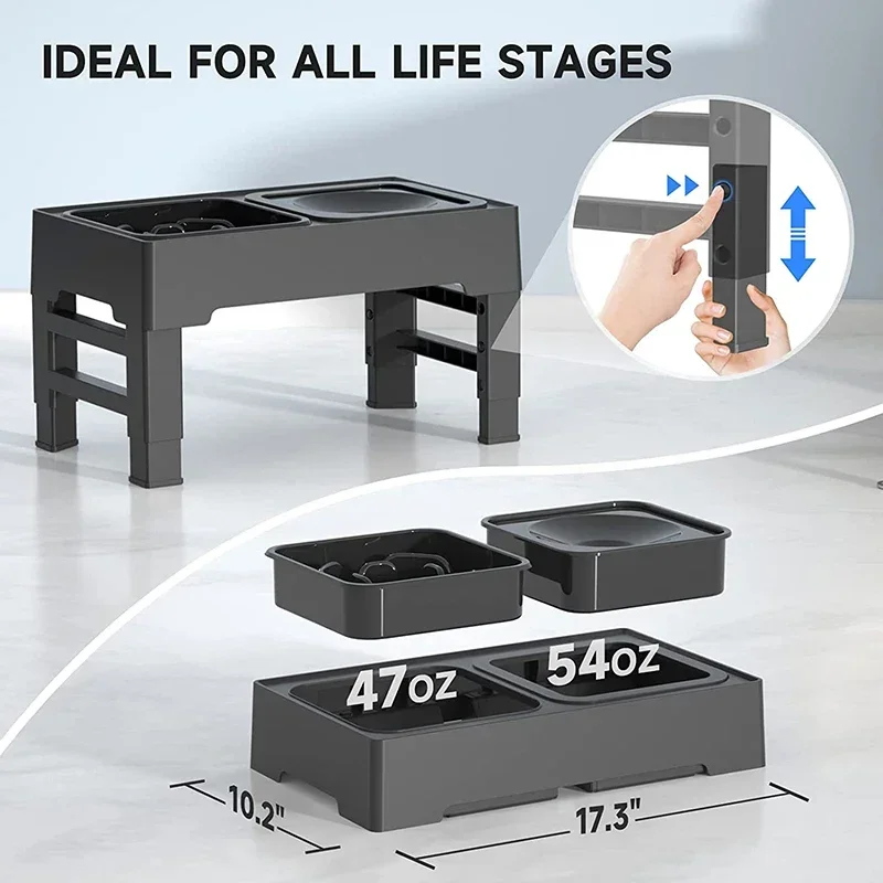 Cat Slow With Accessories Pet Elevated Raised Feeder Large Adjustable Medium Small Bowl Bowls Stand For Non-spill Water Food Dog
Cat Slow With Accessories Pet Elevated Raised Feeder Large Adjustable Medium Small Bowl Bowls Stand For Non-spill Water Food Dog