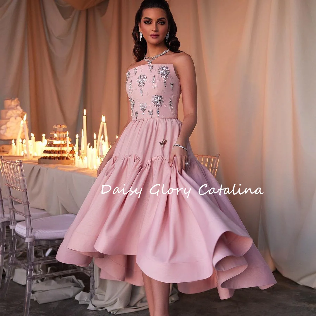 Gorgeous Formal Prom Dresses Beads Crystal Pink Evening Dresses A-Line Sleeveless New Design Saudi Arabia Wedding Party Gown
Gorgeous Formal Prom Dresses Beads Crystal Pink Evening Dresses A-Line Sleeveless New Design Saudi Arabia Wedding Party Gown