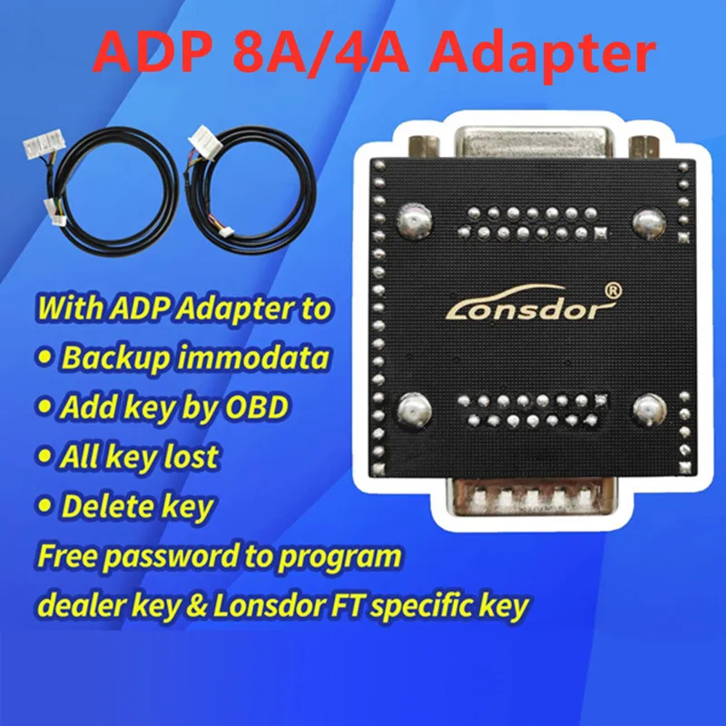 Lonsdor Super ADP 8A/4A Adapter for Toyota Lexus Proximity Key Programming Work With Lonsdor K518ISE K518S Best quality
Lonsdor Super ADP 8A/4A Adapter for Toyota Lexus Proximity Key Programming Work With Lonsdor K518ISE K518S Best quality