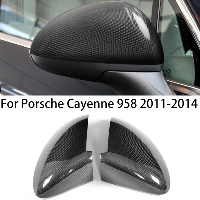 

Upgrade Real Carbon Fiber For Porsche Cayenne 958 2011-2014 Car Side Rear View Mirror Covers Caps Trim Add On Style Accessories