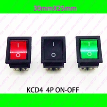 3PCS KCD4 4PIN ON-OFF Rocker Switch 30MM*25MM With Waterproof Cap Boat Power Switch Seesaw Switch With 220V light 16A
3PCS KCD4 4PIN ON-OFF Rocker Switch 30MM*25MM With Waterproof Cap Boat Power Switch Seesaw Switch With 220V light 16A