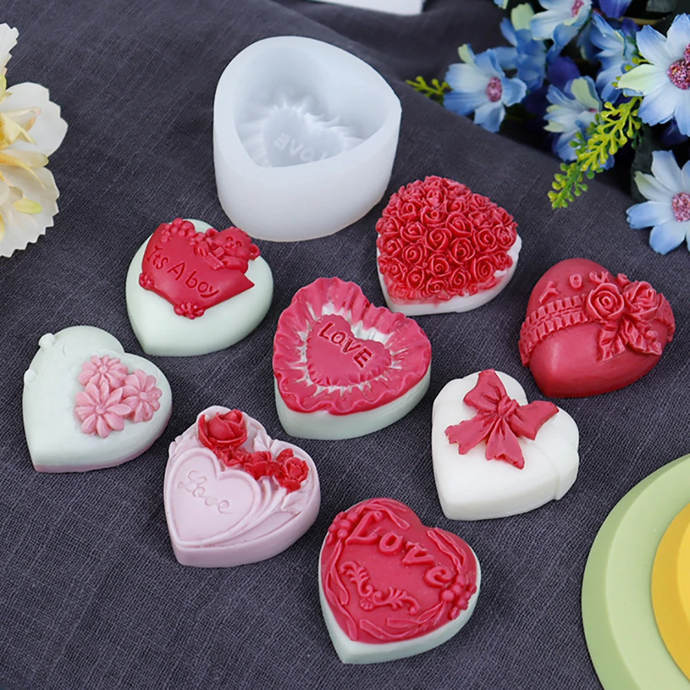Heart-shaped Chocolate Mousse Cake Silicone Mold DIY Handmade Soap Scented Candles Epoxy Resin Mould Valentine's Day Decoration
Heart-shaped Chocolate Mousse Cake Silicone Mold DIY Handmade Soap Scented Candles Epoxy Resin Mould Valentine's Day Decoration