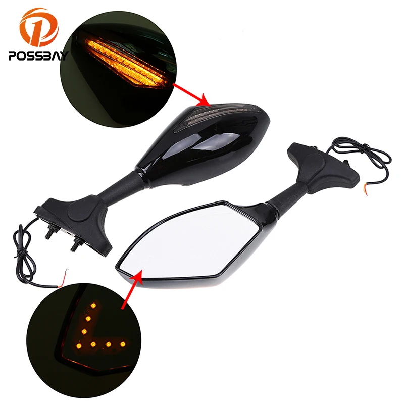 POSSBAY Motorcycle Mirrors View Handle Bar End Rearview Side Mirrors for Kawasaki Honda Suzuki Yamaha LED Turn Signals Mirrors
POSSBAY Motorcycle Mirrors View Handle Bar End Rearview Side Mirrors for Kawasaki Honda Suzuki Yamaha LED Turn Signals Mirrors
