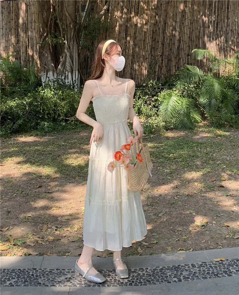 2023 Gentle And Sweet Suspender Dress, Women's Bra Temperament, Waist Closing, Thin Fairy Beach Skirt Free Shipping
2023 Gentle And Sweet Suspender Dress, Women's Bra Temperament, Waist Closing, Thin Fairy Beach Skirt Free Shipping