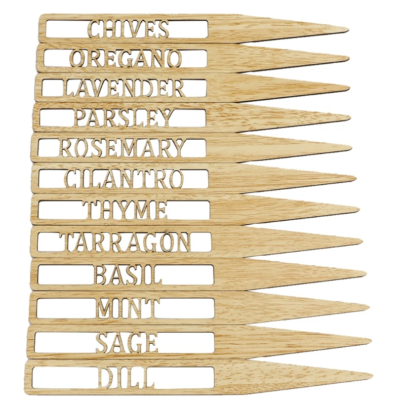 12pcs Plant Labels Hollow Lettering Garden Markers Tags Wooden Sign Sticks for Herbs Potted Plants Flowers Vegetable 45BE
12pcs Plant Labels Hollow Lettering Garden Markers Tags Wooden Sign Sticks for Herbs Potted Plants Flowers Vegetable 45BE