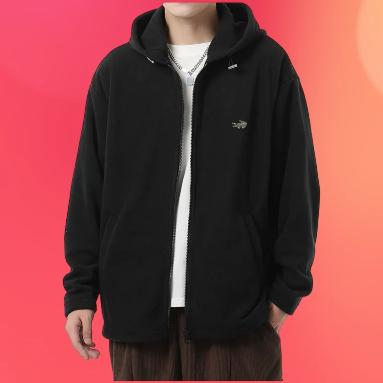 New autumn and winter fleece hoodie for men's warm and loose fitting Japanese style simple solid color hooded cardigan jacket
New autumn and winter fleece hoodie for men's warm and loose fitting Japanese style simple solid color hooded cardigan jacket