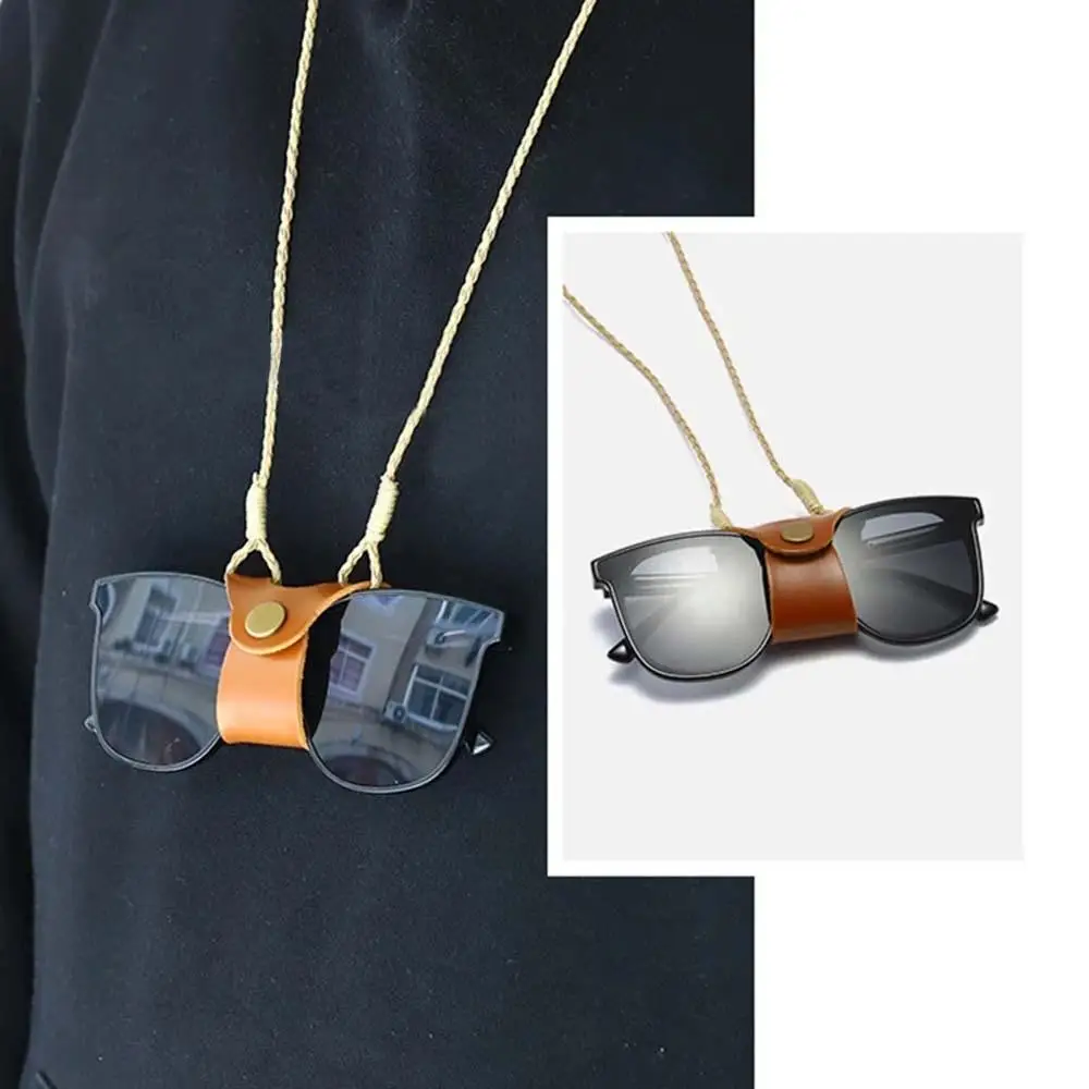 Anti-lost Leather Women Men Cute Hanging Neck Clip Mini Glasses Bags Eyewear Cases Glasses Lanyard
Anti-lost Leather Women Men Cute Hanging Neck Clip Mini Glasses Bags Eyewear Cases Glasses Lanyard