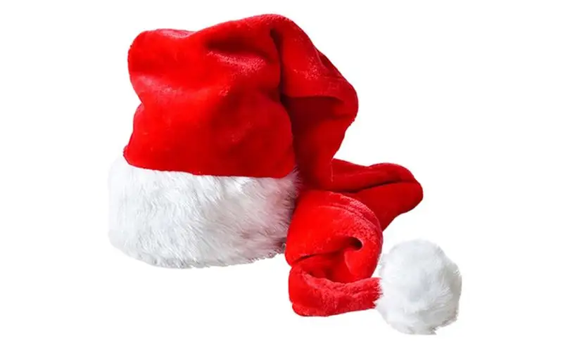 

Очень длинная шапка Санта-Клауса, креативная красная удлиненная Рождественская шапка, теплая плотная меховая шапка Санта-Клауса, большая рождественская шапка для телефона
