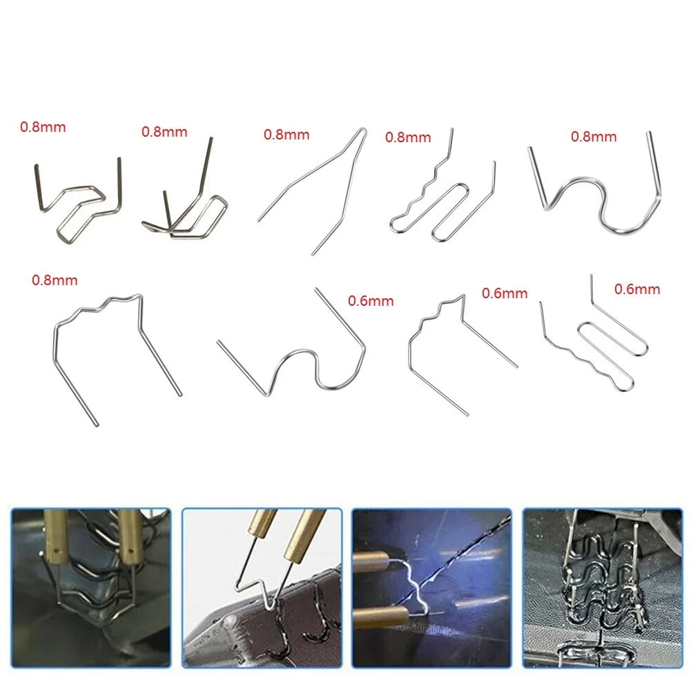 100PCS Hot Staples 0.6/0.8mm Staples Welding Stud Wire Patch For Car Bumper Plastic Welder Repair Welding Kit Soldering Tools
100PCS Hot Staples 0.6/0.8mm Staples Welding Stud Wire Patch For Car Bumper Plastic Welder Repair Welding Kit Soldering Tools