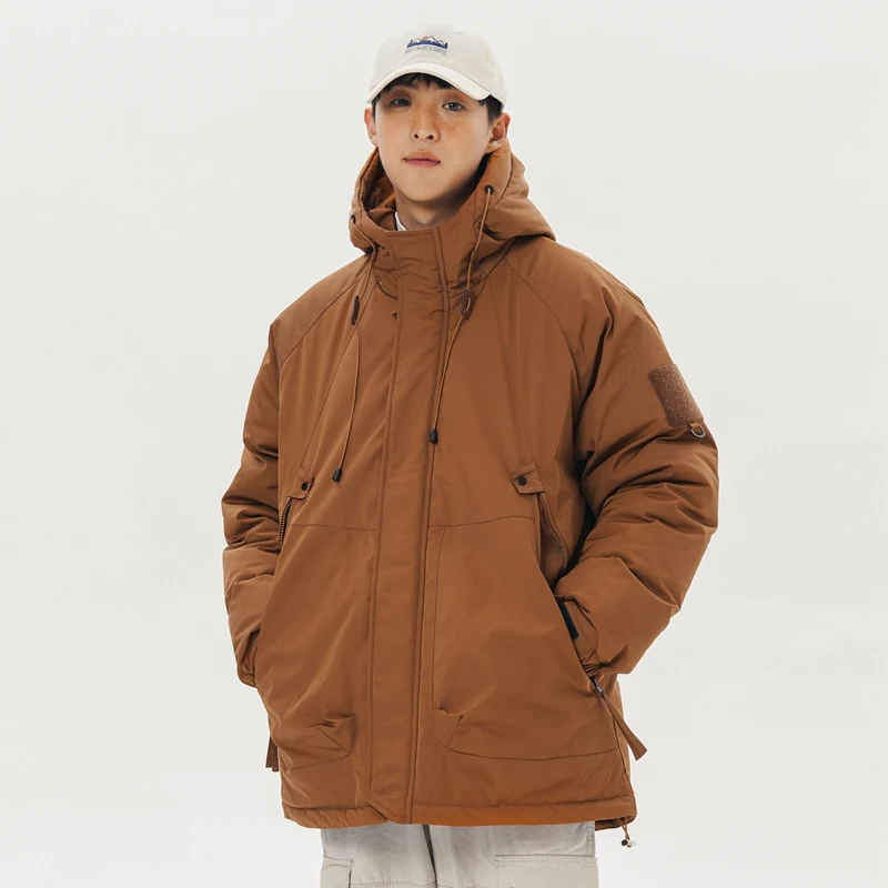 Windbreaker Men's Winter Tooling Outdoor Hooded Large Pocket Jacket Parkas Unisex Cotton-Padded Jacket Thick Warm Solid Color
Windbreaker Men's Winter Tooling Outdoor Hooded Large Pocket Jacket Parkas Unisex Cotton-Padded Jacket Thick Warm Solid Color
