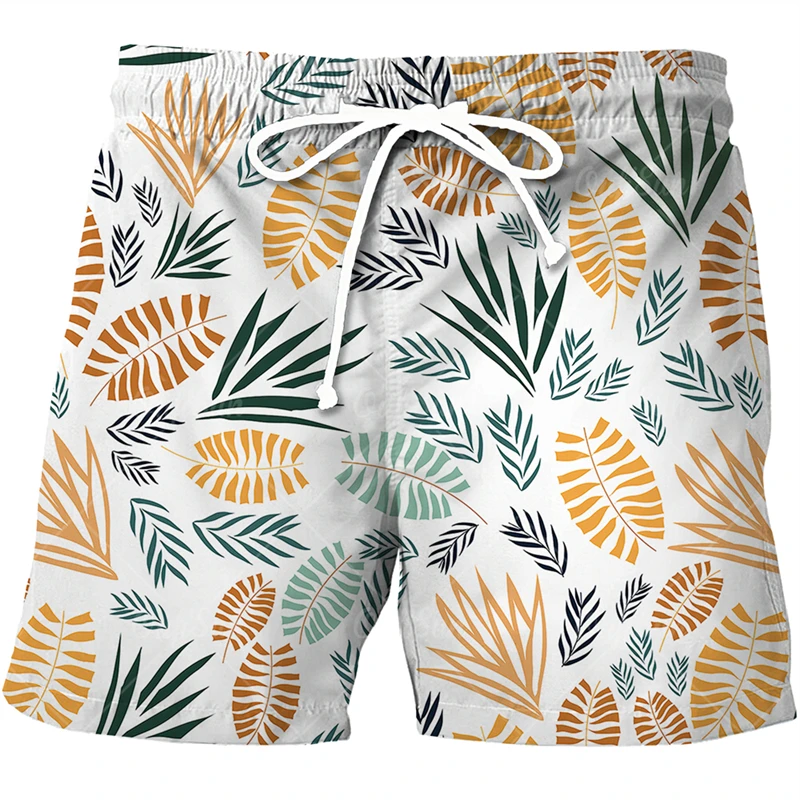 

Hawaii Tropics Sea Island Plant 3D Printed Boy Beach Shorts Fashion Vacation Surfing Short Pants Swimming Shorts Men Y2k Trunks