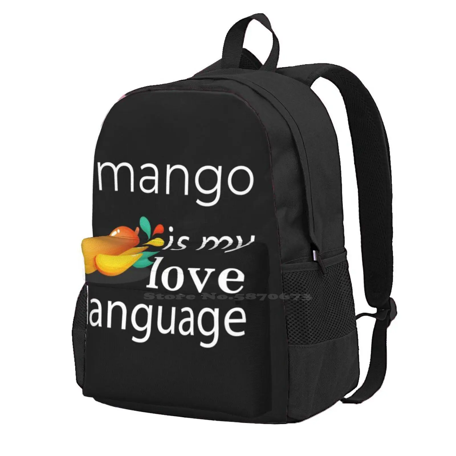 

Is My Love Language For Teen College Student Backpack Laptop Travel Bags Love Fruit Fruit Lover I Heart Fruit Illustration