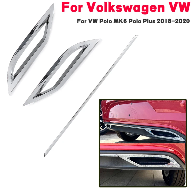 3Pcs Car Rear Bumper Diffuser Lip Spoiler Air Outlet Exhaust Strip Cover Trim For Volkswagen For VW Polo MK6 Polo Plus 2018-2020
3Pcs Car Rear Bumper Diffuser Lip Spoiler Air Outlet Exhaust Strip Cover Trim For Volkswagen For VW Polo MK6 Polo Plus 2018-2020