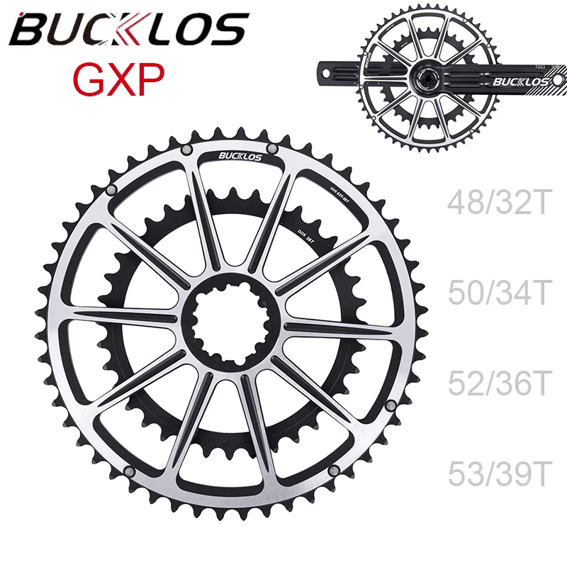 BUCKLOS Double GXP Chainring 50-34T 52-36T 53-39T Road Bike Chainring 8/9/10/11S Double Chainwheel for Sram GXP Crankset
BUCKLOS Double GXP Chainring 50-34T 52-36T 53-39T Road Bike Chainring 8/9/10/11S Double Chainwheel for Sram GXP Crankset