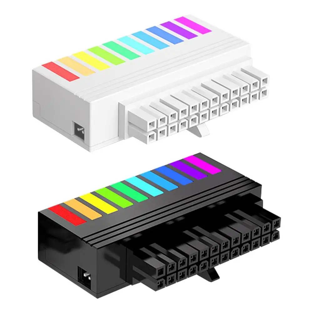 ATX 24 Pin 90 Degree Adapter ARGB Rainbow Power Connector Mainboard Motherboard Accessories For Desktops PC Supply
ATX 24 Pin 90 Degree Adapter ARGB Rainbow Power Connector Mainboard Motherboard Accessories For Desktops PC Supply