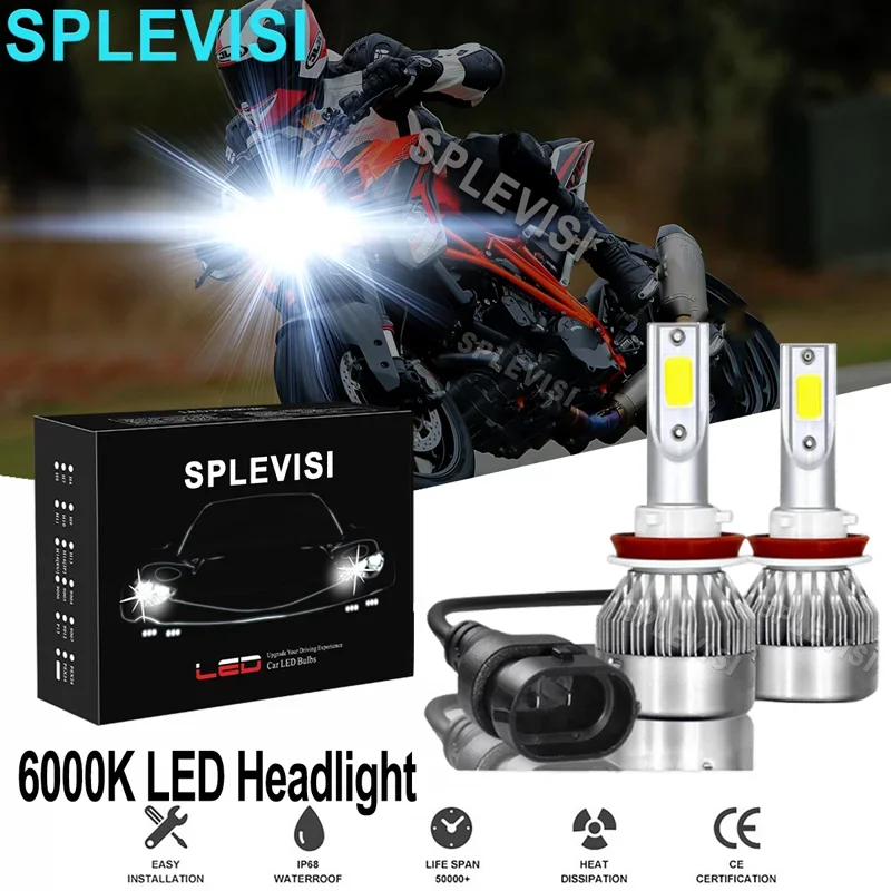 1 Pair 6000K White 9000LM H11 Motorcycle Bulb COB Chip 90W/Pair For KTM 1290 Super Duke 2014 2015 LED Headlight Bulbs
1 Pair 6000K White 9000LM H11 Motorcycle Bulb COB Chip 90W/Pair For KTM 1290 Super Duke 2014 2015 LED Headlight Bulbs