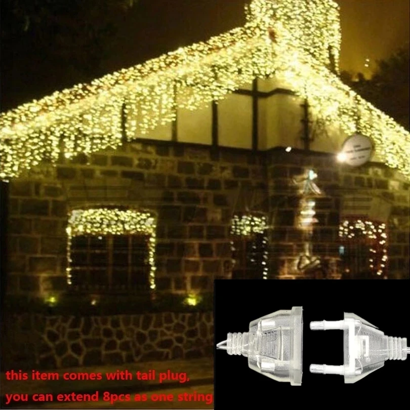 Christmas Outdoor Decoration Indoor 5m Droop 0.4-0.6m Curtain Icicle Led String Lights New Year Garden Party AC 220V
Christmas Outdoor Decoration Indoor 5m Droop 0.4-0.6m Curtain Icicle Led String Lights New Year Garden Party AC 220V