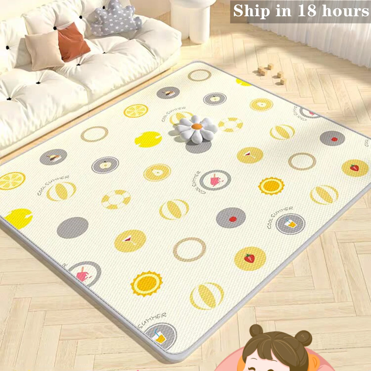 

5 Size Options 11 Styles To Choose Baby Crawling Play Mats Thicken 1cm/0.5cm Carpet Play Mat for Children's Safety Rug Toy Gifts