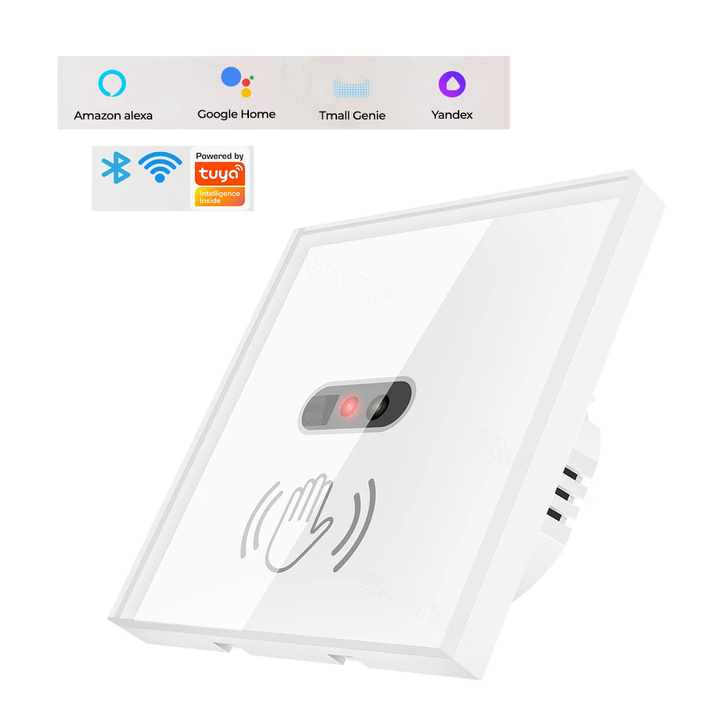 Smart Life Non Touch Wall Sensor Switch Touchless Infrared Induction Glass Switch Wall Light Switch EU Electrical Power On Off
Smart Life Non Touch Wall Sensor Switch Touchless Infrared Induction Glass Switch Wall Light Switch EU Electrical Power On Off