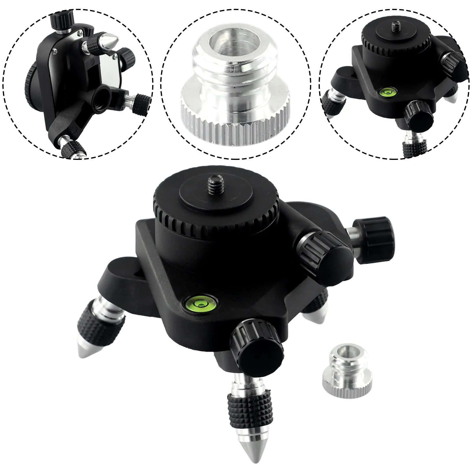 Level Fine-tuning Base Fine-tuning Base With Level Bead 1/4 To 5/8 Adapter Adjustable Tripod Bracket Level Meter Bracket
Level Fine-tuning Base Fine-tuning Base With Level Bead 1/4 To 5/8 Adapter Adjustable Tripod Bracket Level Meter Bracket