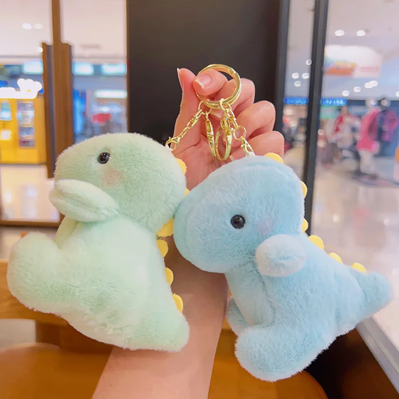 

new Cute Blush Dinosaur plush keychain lifelike soft shy doll cool pendant funny decorate fashione boutique birthday gift