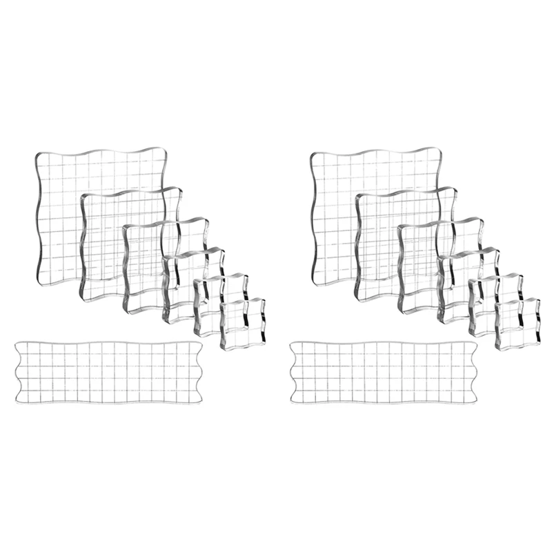 NEW-14 Pieces Clear Stamp Blocks, Acrylic Stamping Blocks Tools Set With Grid For Scrapbooking Crafts, Cards, Schedule Book
NEW-14 Pieces Clear Stamp Blocks, Acrylic Stamping Blocks Tools Set With Grid For Scrapbooking Crafts, Cards, Schedule Book