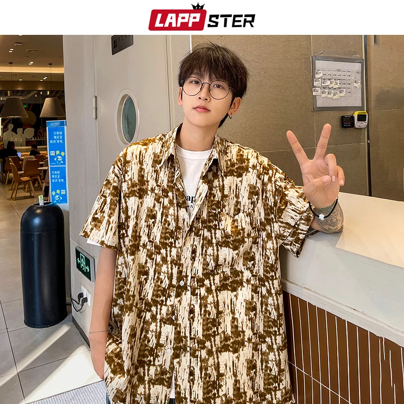LAPPSTER Korean Fashiosn Hawaiian Shirts 2023 Summer Button Up Shirt Men Vintage Mens Designer Print Japanese Loose Y2k Blouses
LAPPSTER Korean Fashiosn Hawaiian Shirts 2023 Summer Button Up Shirt Men Vintage Mens Designer Print Japanese Loose Y2k Blouses