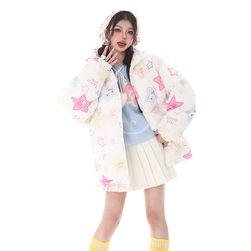 Kawaii Melody Hello Kittys All-Print Stand-Up Collar Cotton Clothes Sanrios Anime Cartoon Woman Winter Fashionable Cotton Coat
Kawaii Melody Hello Kittys All-Print Stand-Up Collar Cotton Clothes Sanrios Anime Cartoon Woman Winter Fashionable Cotton Coat