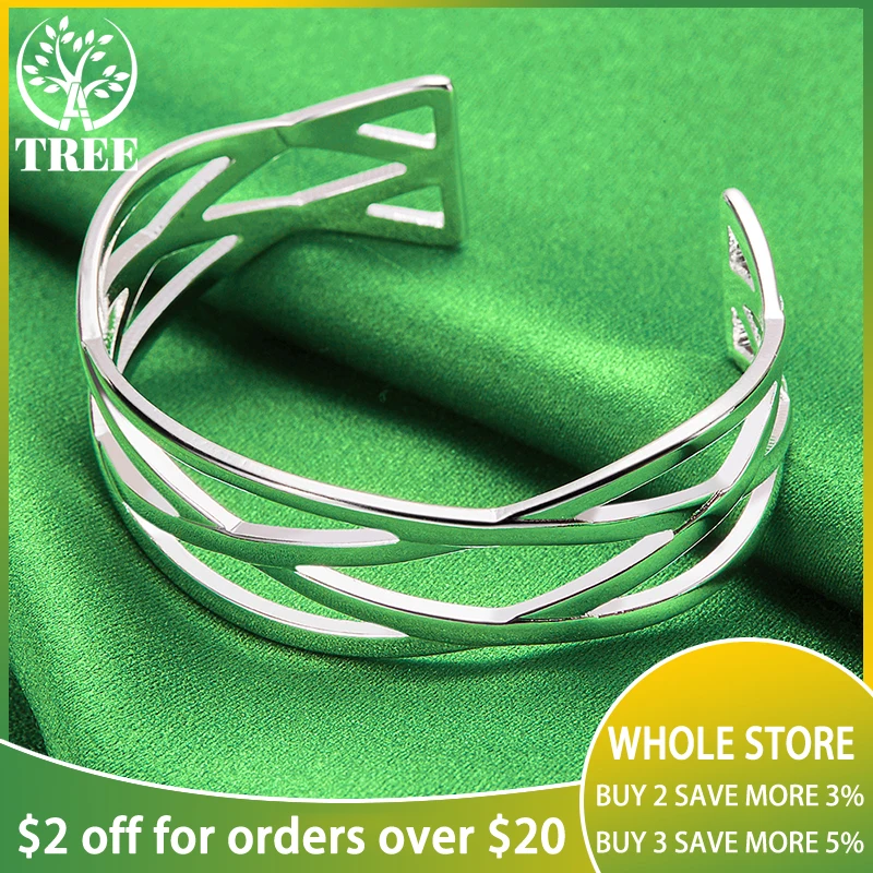 New Arrivals 925 Sterling Silver Pretty Rhombic Open Bangles Bracelet Gift Unique Jewelry For Woman Man Party Engagement Wedding
New Arrivals 925 Sterling Silver Pretty Rhombic Open Bangles Bracelet Gift Unique Jewelry For Woman Man Party Engagement Wedding