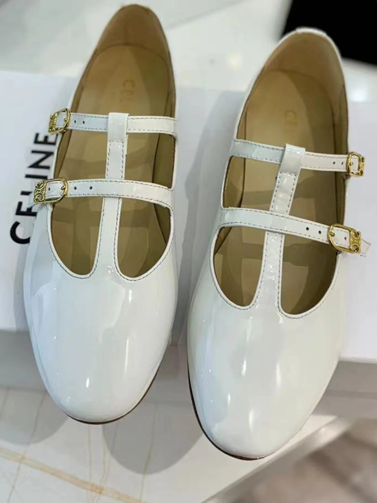 

Fashion Shoes For Women 2024,Genuine Leather,Belt Buckle,Cozy,Chic,Original Replica,Spring/Summer,Double Strap Mary Jane Flat
