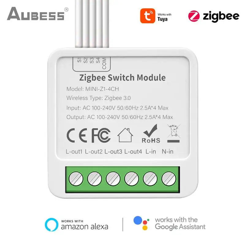Умный мини-переключатель AUBESS с поддержкой Wi-Fi/Zigbee, 16 А
Умный мини-переключатель AUBESS с поддержкой Wi-Fi/Zigbee, 16 А