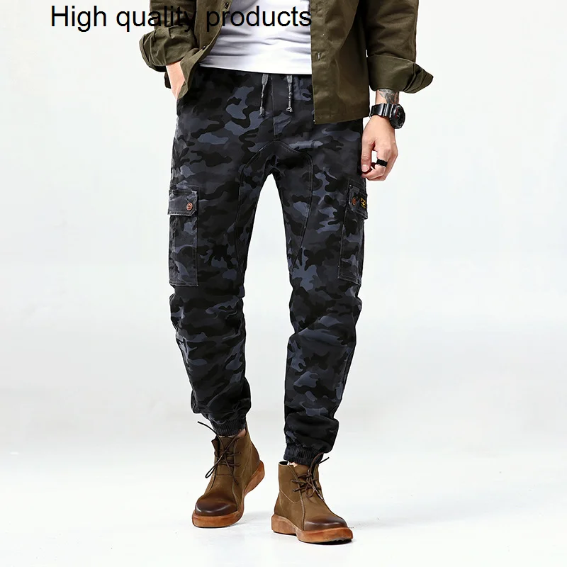 

Mens Ankle Legth Pants Camouflage Hip Hop Streetwear Jogger Male Trousers Large Sizes 6xl 5xl 7XL Fashion Black Cargo Camo