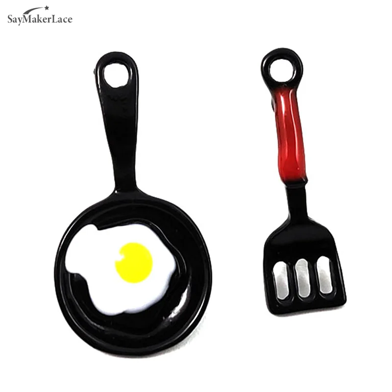 

1 Pair Asymmetric Earrings Enamel Spatula Fried Egg Earrings For Women Jewelry Drop For Women Earrings Accessories