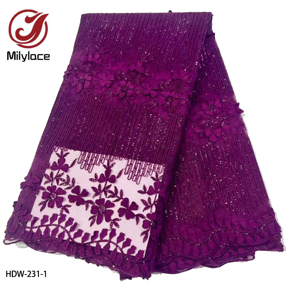 High Quality African Lace Fabric with Sequins 2022 Fashion Embroidered French Lace 5 Yards for Nigerian Party HDW-231
High Quality African Lace Fabric with Sequins 2022 Fashion Embroidered French Lace 5 Yards for Nigerian Party HDW-231