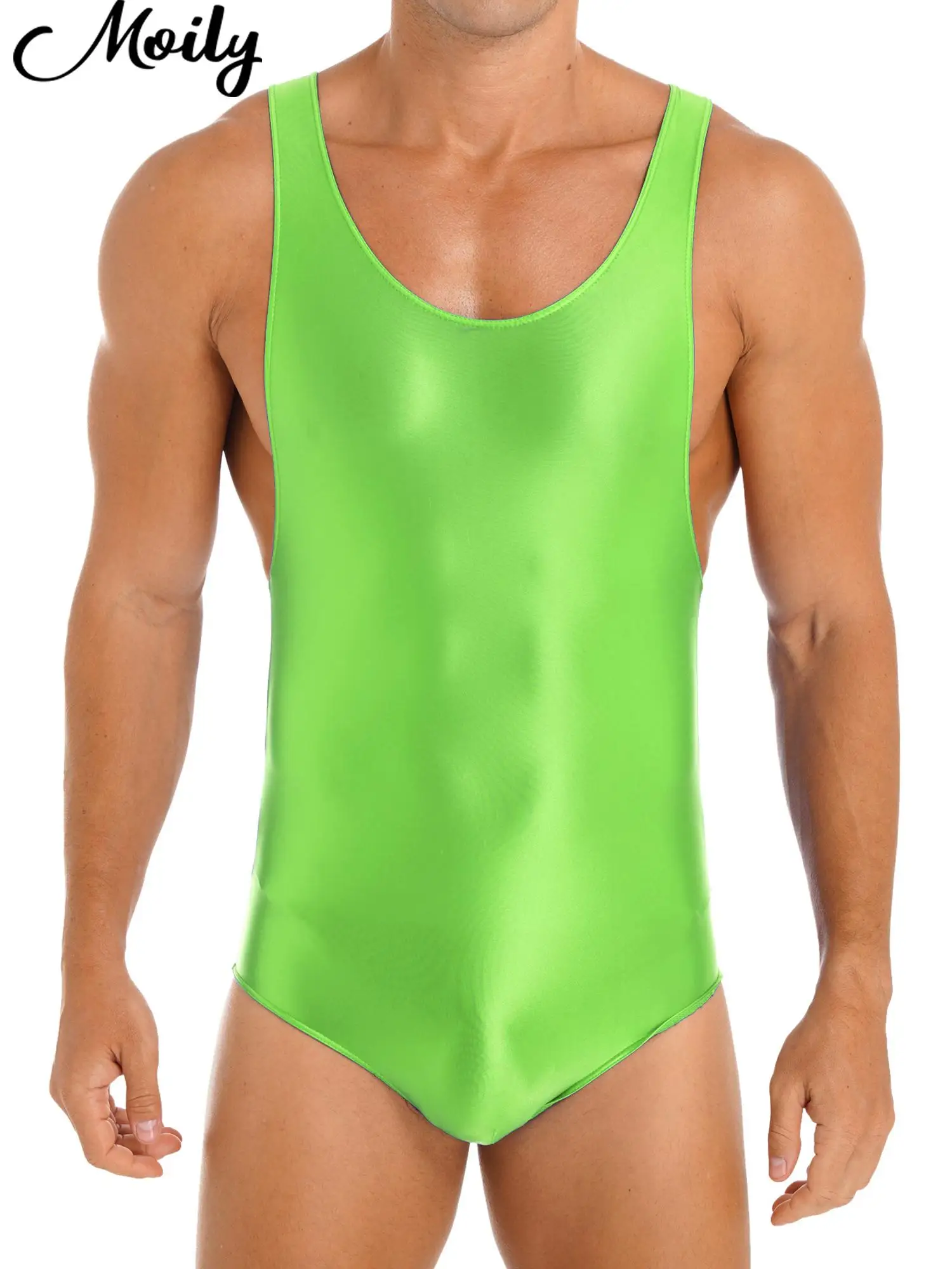 Men's Glossy One Piece Swimwear Swimming Body Suits Bathing Suit Sleeveless U Neck Teddies Bodysuit Swimsuit Fitness Sportswear
Men's Glossy One Piece Swimwear Swimming Body Suits Bathing Suit Sleeveless U Neck Teddies Bodysuit Swimsuit Fitness Sportswear